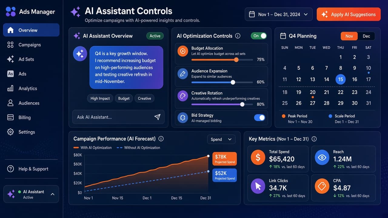 Meta's AI Assistant in Ads Manager: What to Let It Touch (And What to Keep Manual in Q4)