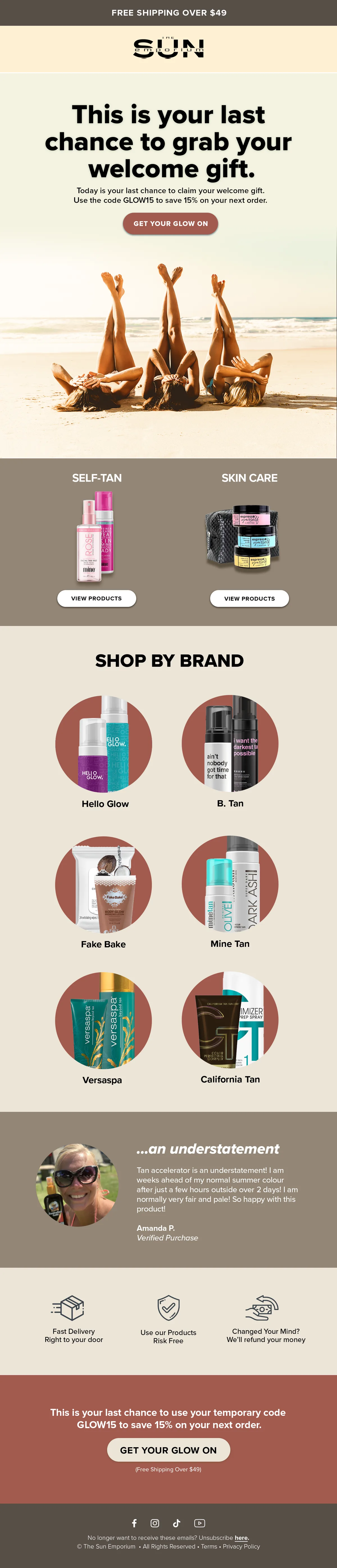 Sun Emporium welcome email 3